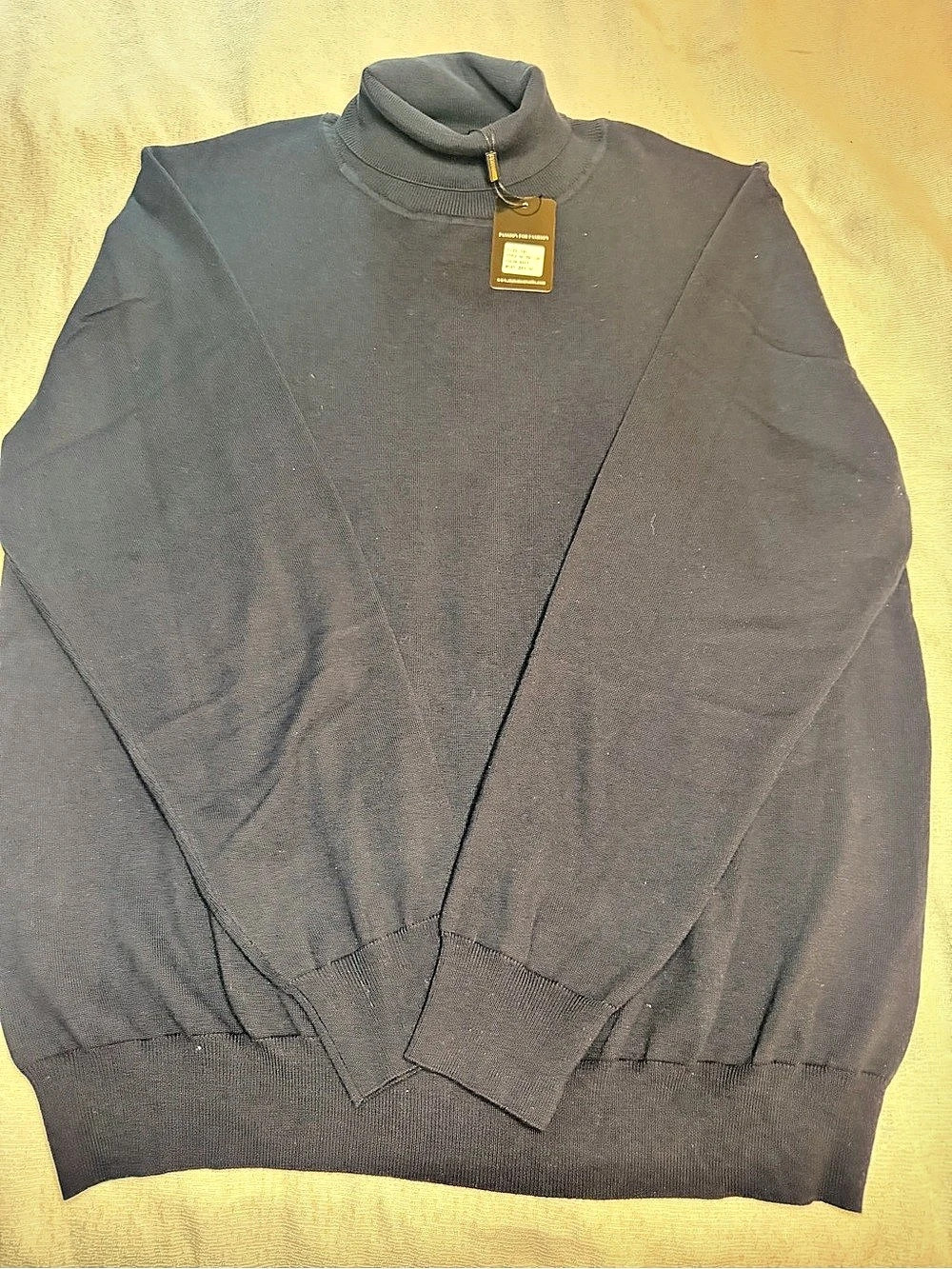 Statement Modern Fit Turtle Neck Turtleneck Sweater Navy 3xl